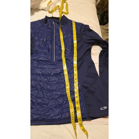 Champion Jacket Quarter Zip Womens Size XL Blue Thumb Holes Duo Dry Camp Hike - Picture 8 of 12